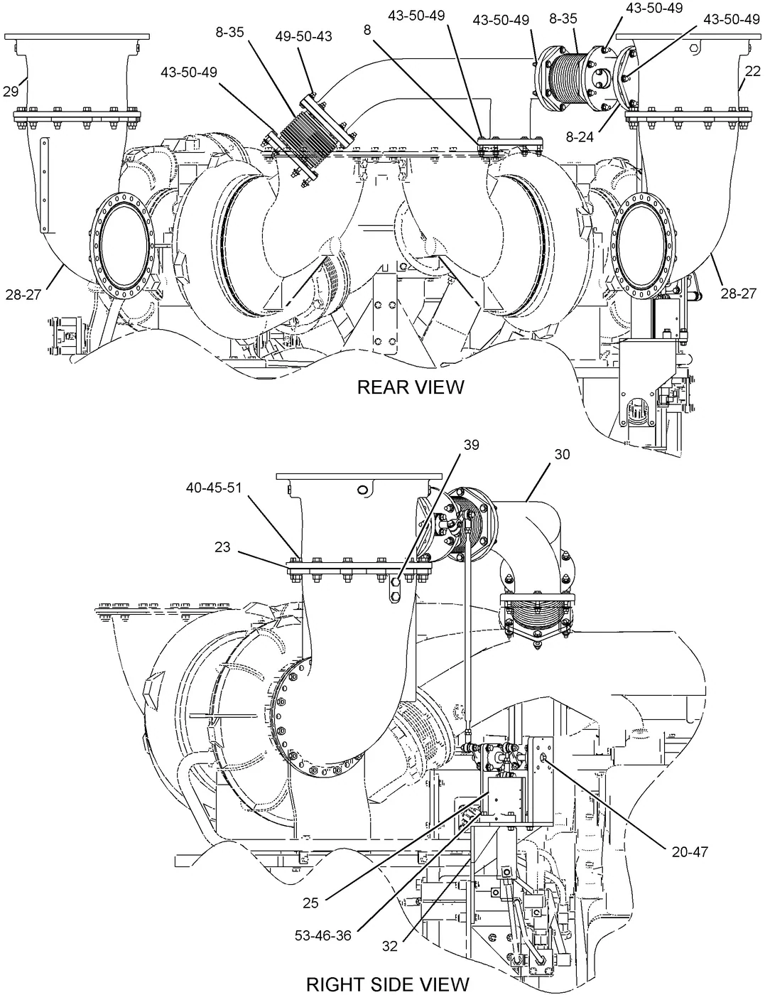 G3612 · AIR INLET AND EXHAUST SYSTEM · 206-6539 CAT parts diagram