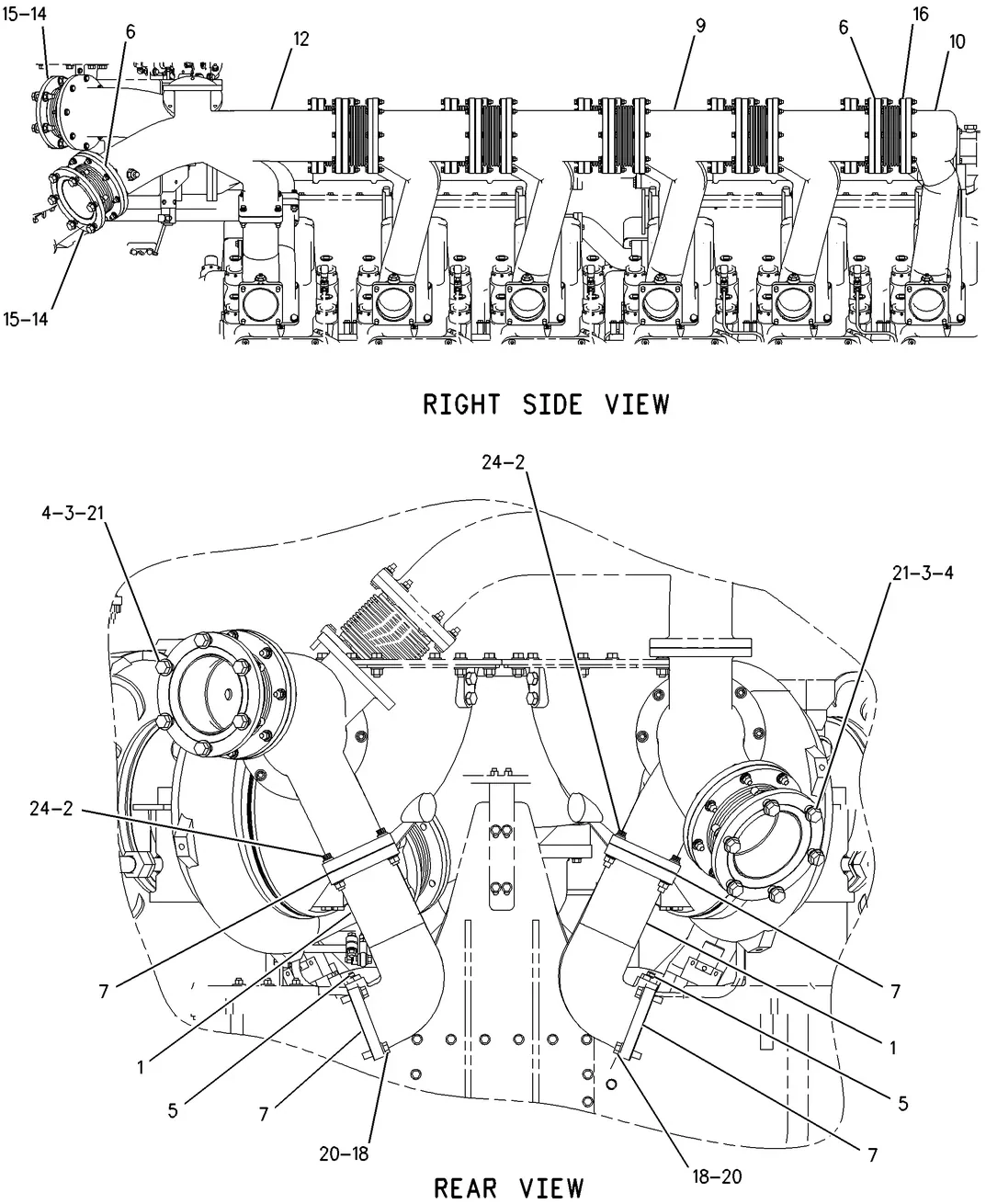 G3612 · AIR INLET AND EXHAUST SYSTEM · 213-6789 CAT parts diagram