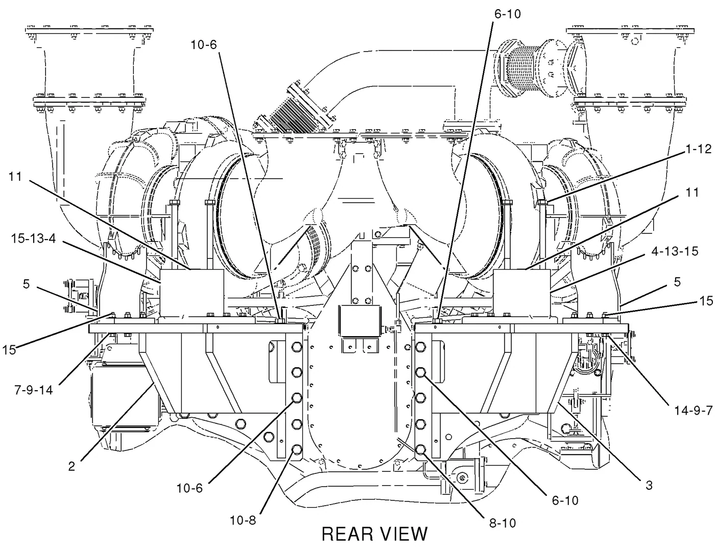 G3612 · AIR INLET AND EXHAUST SYSTEM · 195-3910 CAT parts diagram