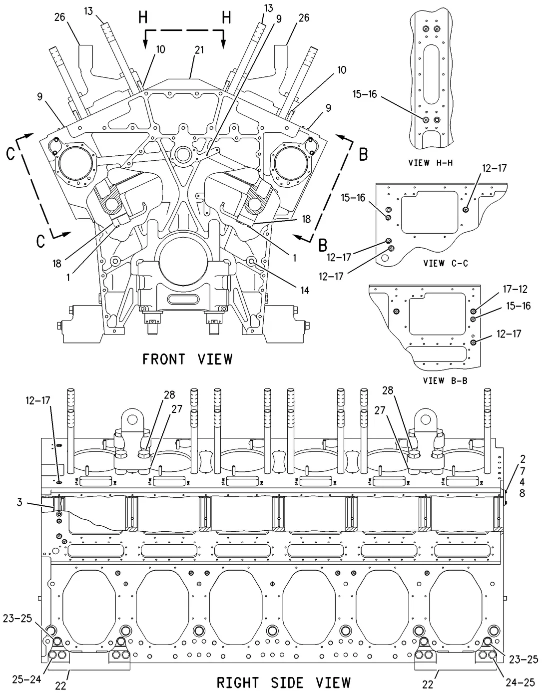 G3612 · BASIC ENGINE · 214-6058 CAT parts diagram
