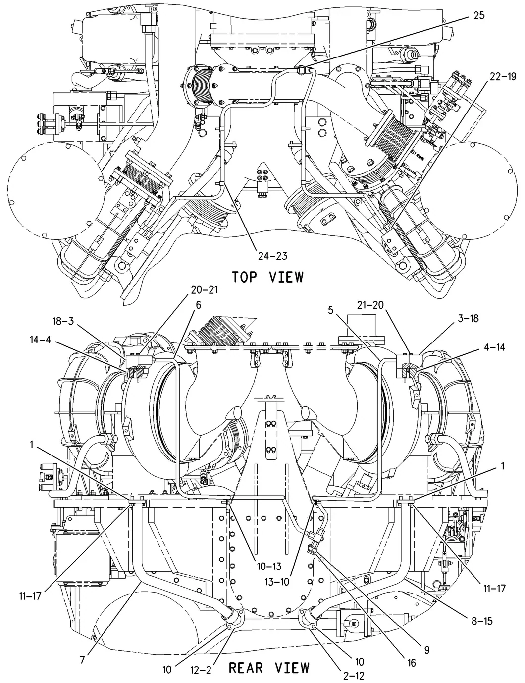 G3612 · LUBRICATION SYSTEM · 195-3914 CAT parts diagram