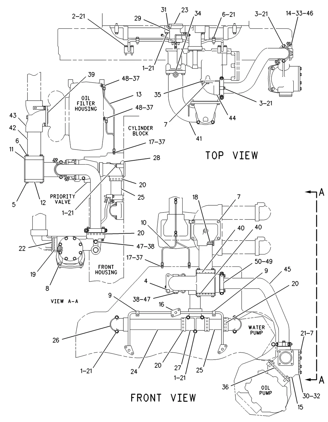 G3616 · LUBRICATION SYSTEM · 105-3182 CAT parts diagram
