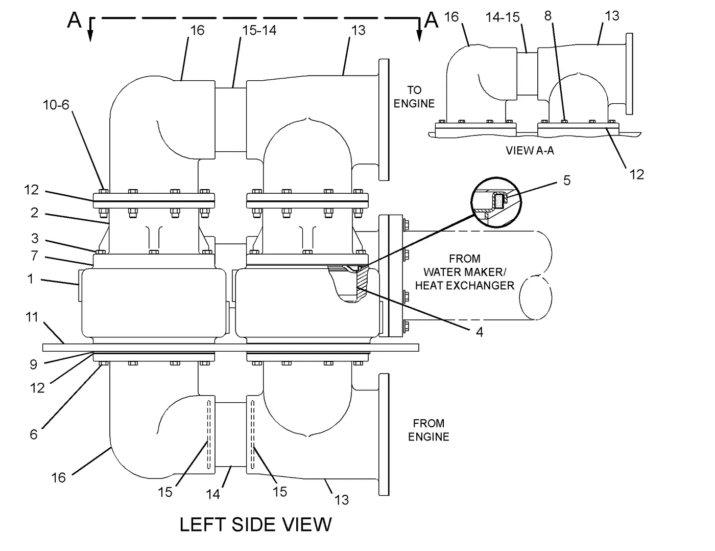 G3616 · COOLING SYSTEM · 102-3718 CAT parts diagram