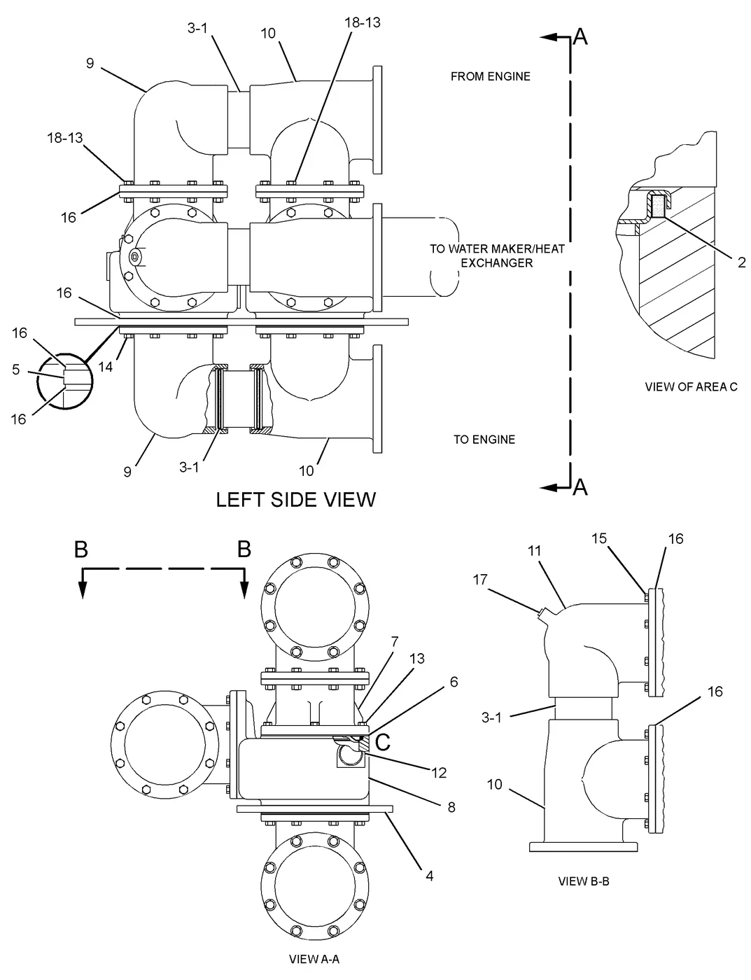 G3616 · COOLING SYSTEM · 124-8584 CAT parts diagram