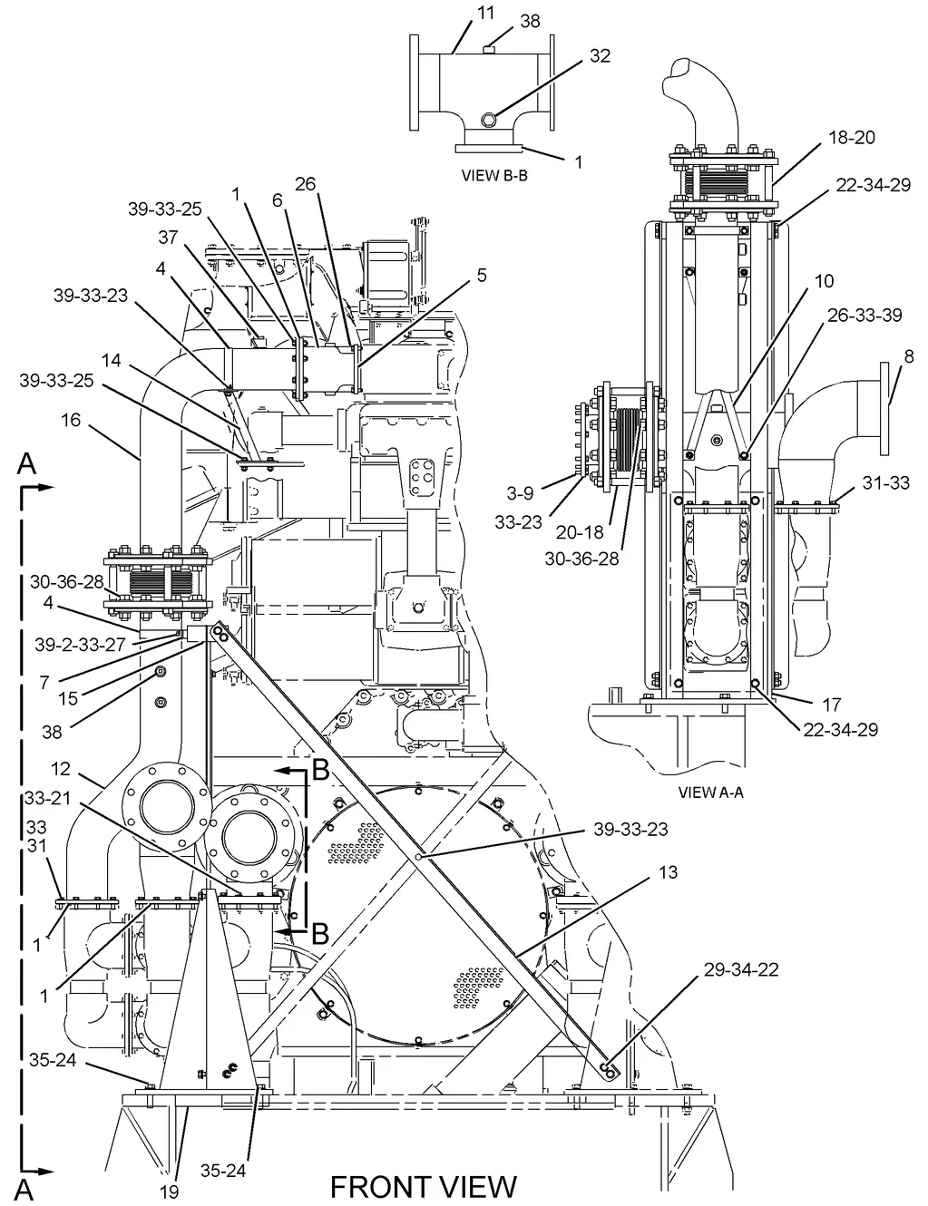 G3616 · COOLING SYSTEM · 120-0416 CAT parts diagram