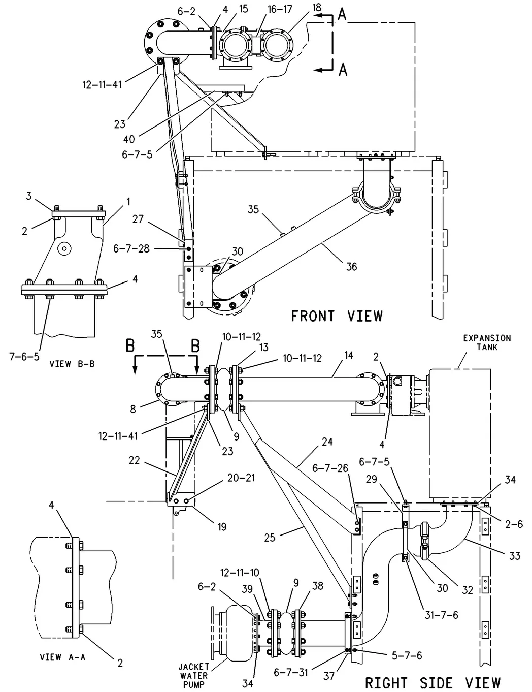 G3616 · COOLING SYSTEM · 133-7489 CAT parts diagram