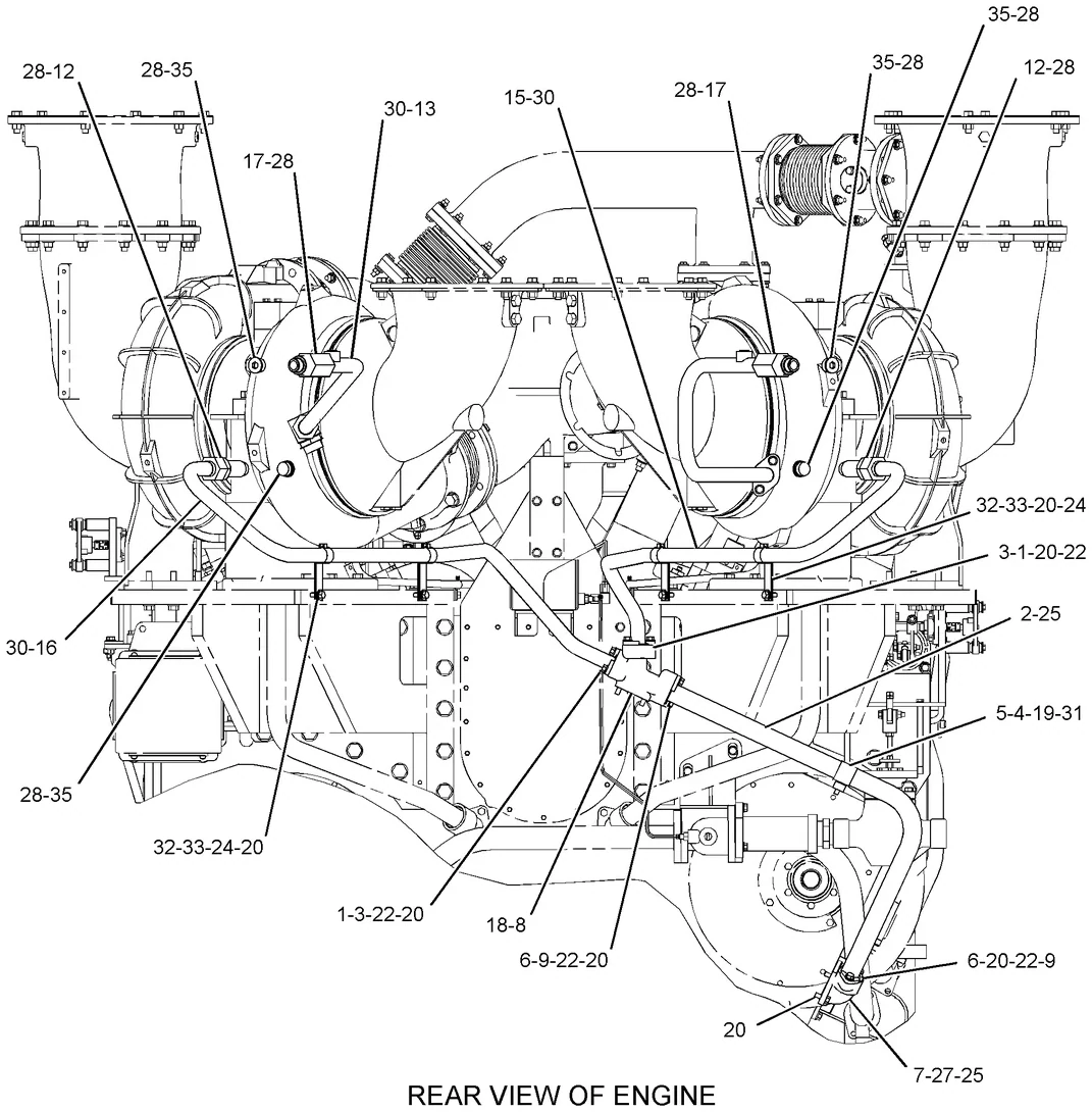 G3616 · COOLING SYSTEM · 195-3916 CAT parts diagram