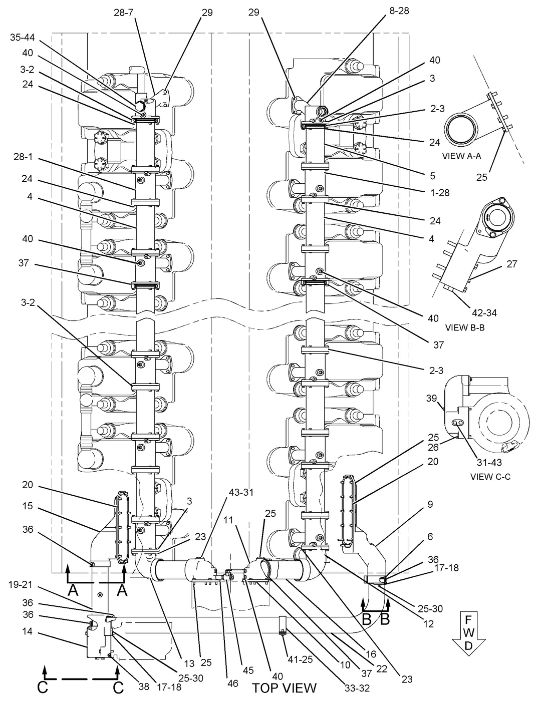 G3616 · COOLING SYSTEM · 246-6159
