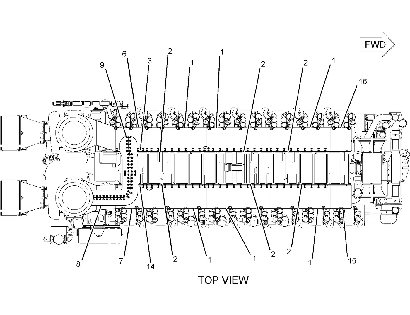G3616 · AIR INLET AND EXHAUST SYSTEM · 135-8138 CAT parts diagram