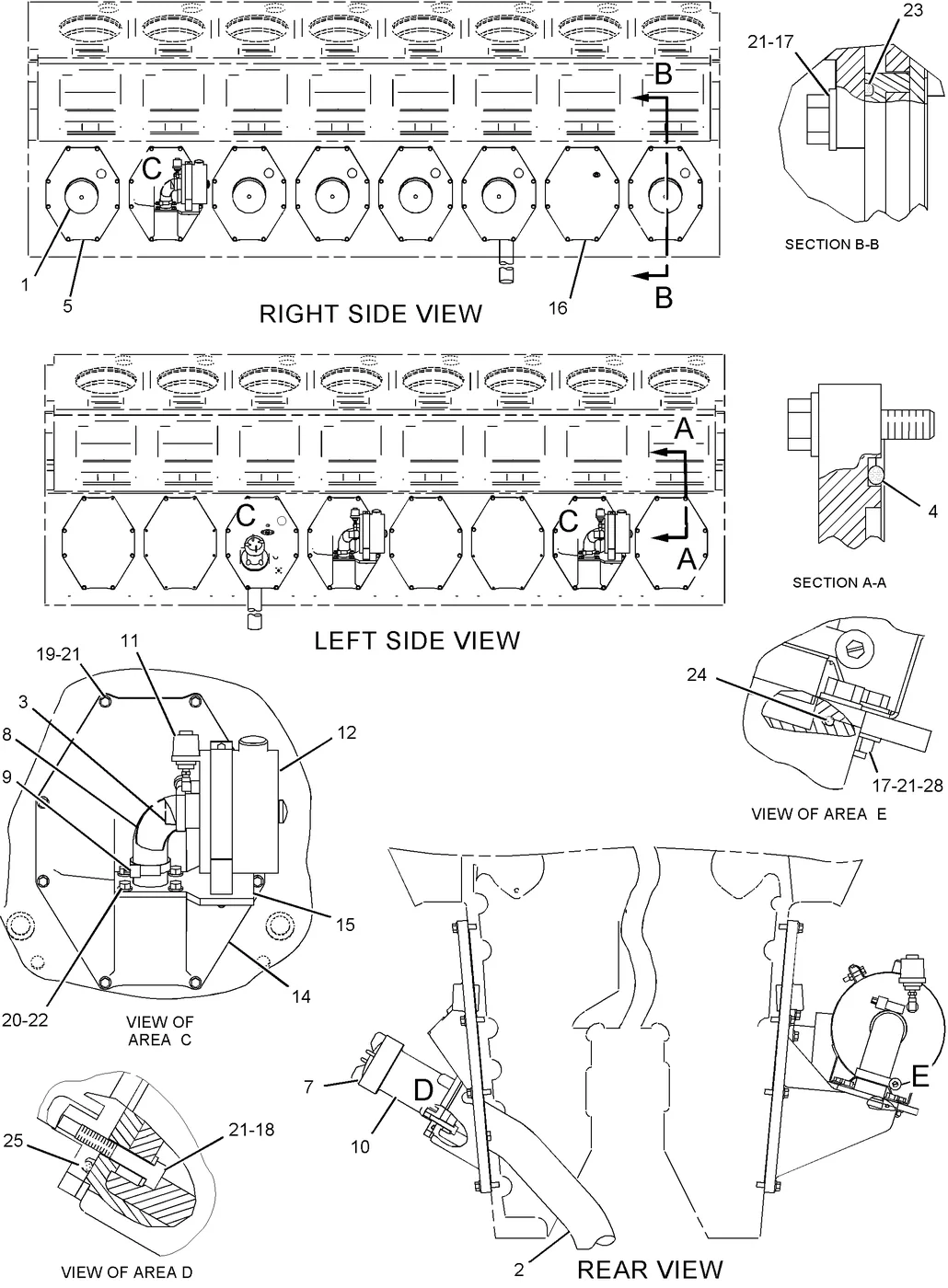 G3616 · BASIC ENGINE · 164-7681 CAT parts diagram