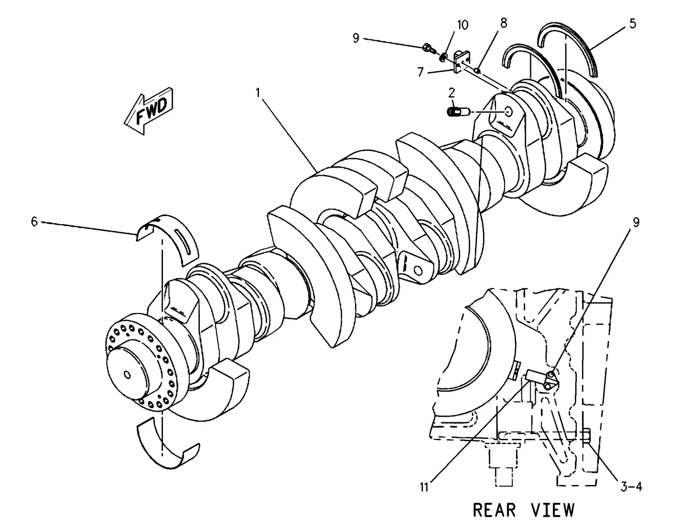 G3616 · BASIC ENGINE · 129-4054 CAT parts diagram