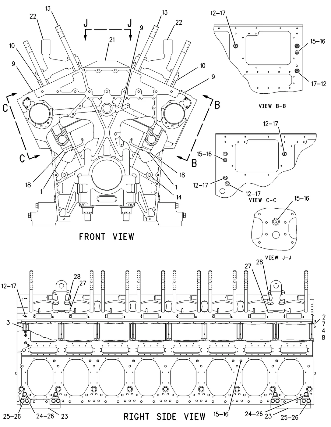G3616 · BASIC ENGINE · 214-6060 CAT parts diagram